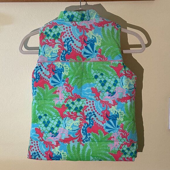Lilly Pulitzer Reversible Girl's Vest, size 10 - Picture 5 of 6